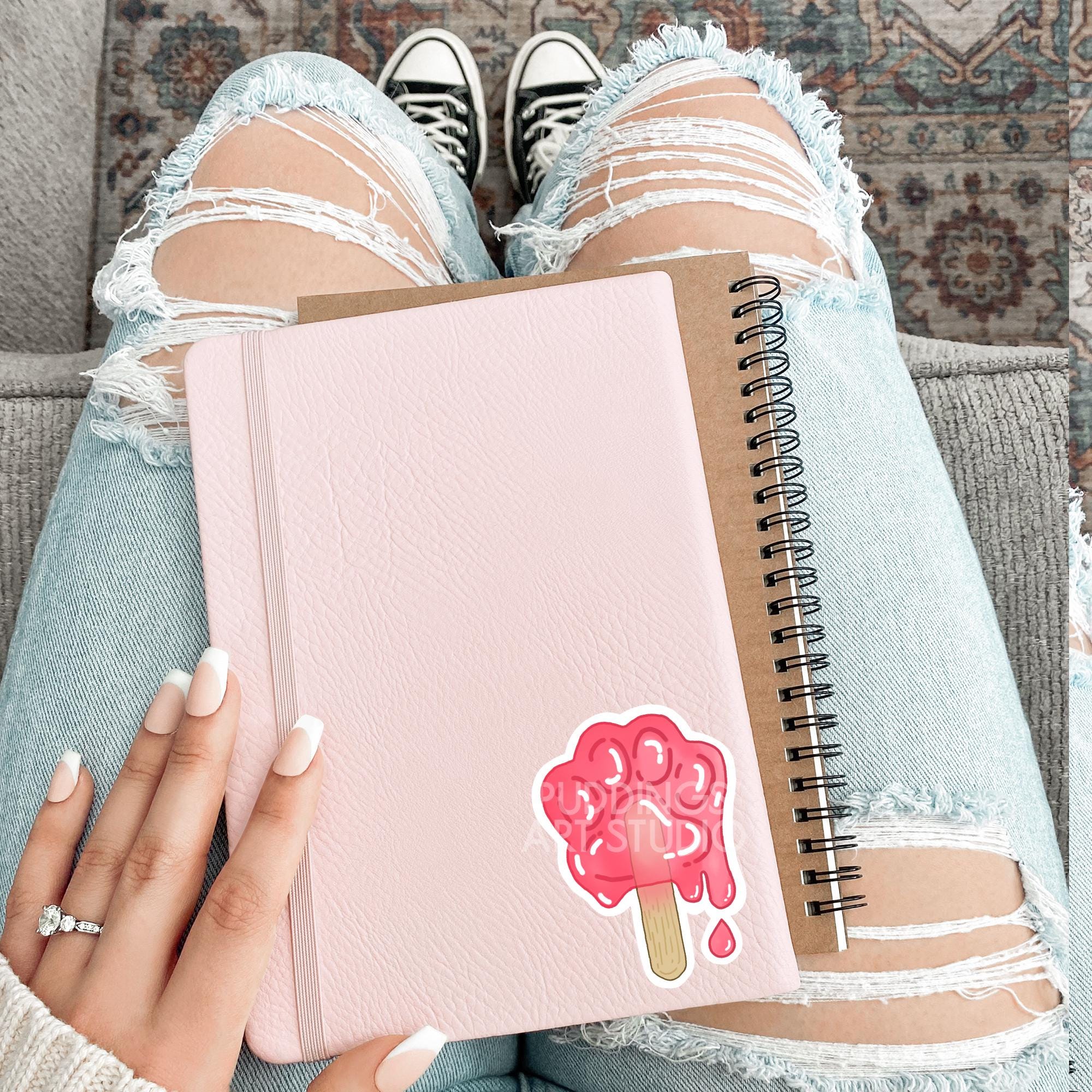 Pink Paw Print Vinyl Sticker