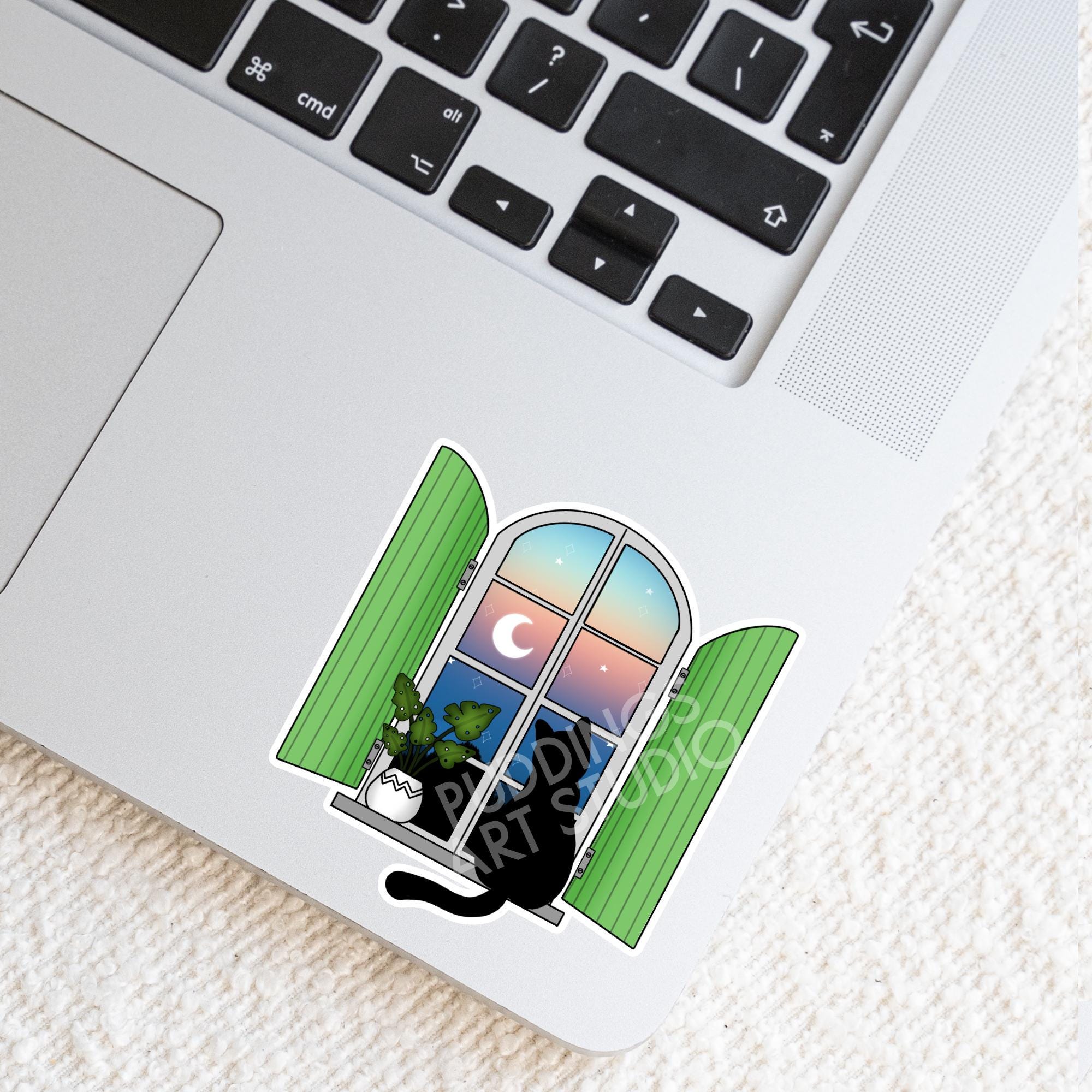 Cat in Window Sticker