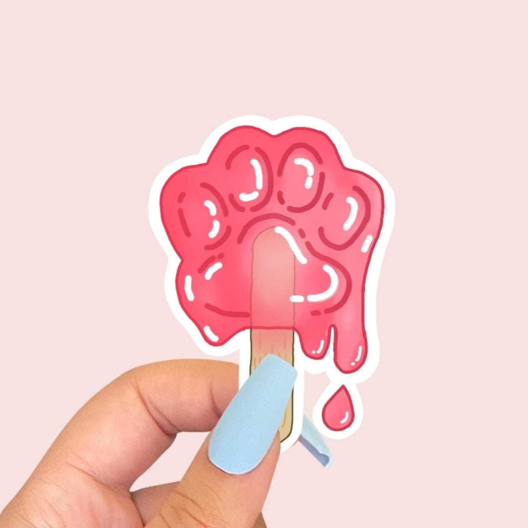 Pink Paw Print Vinyl Sticker