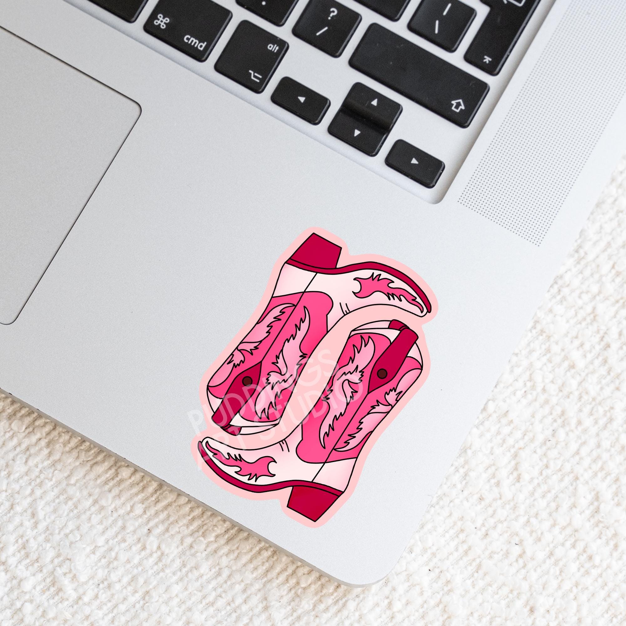 Pink Yeehaw Cowgirl Boots Sticker