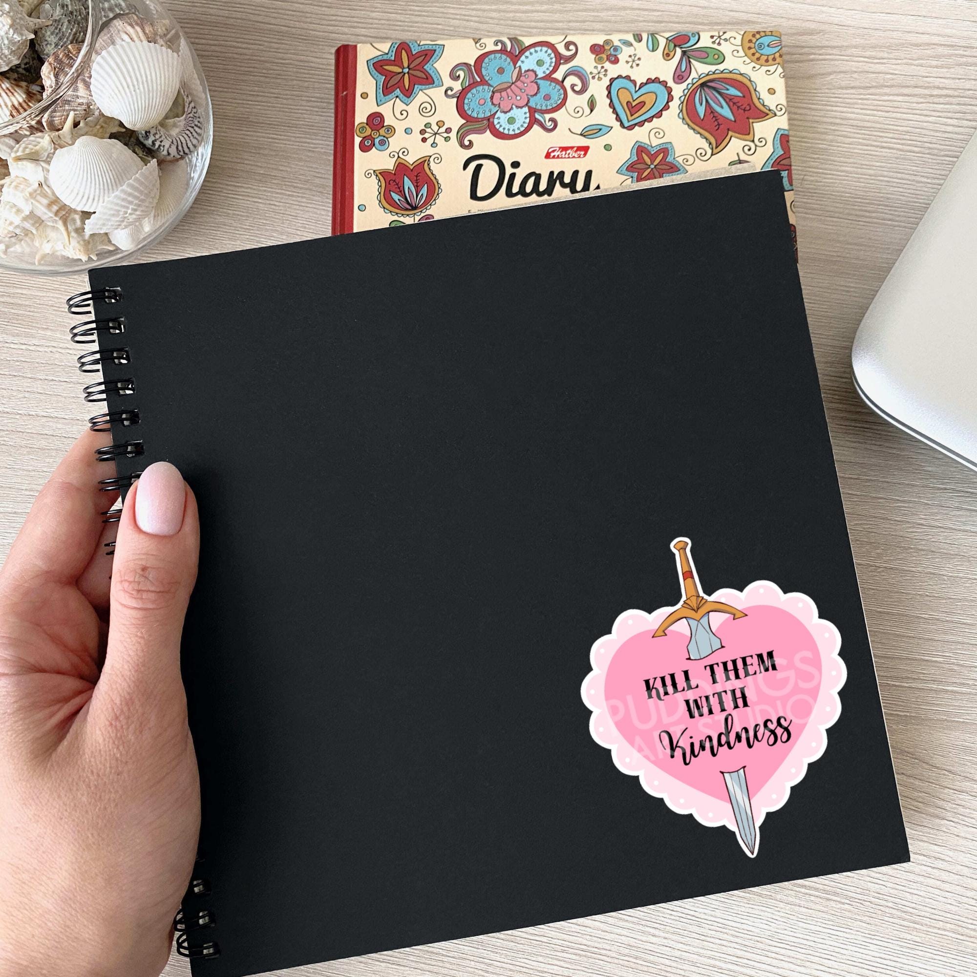 Kill them with Kindness Heart & Dagger Sticker