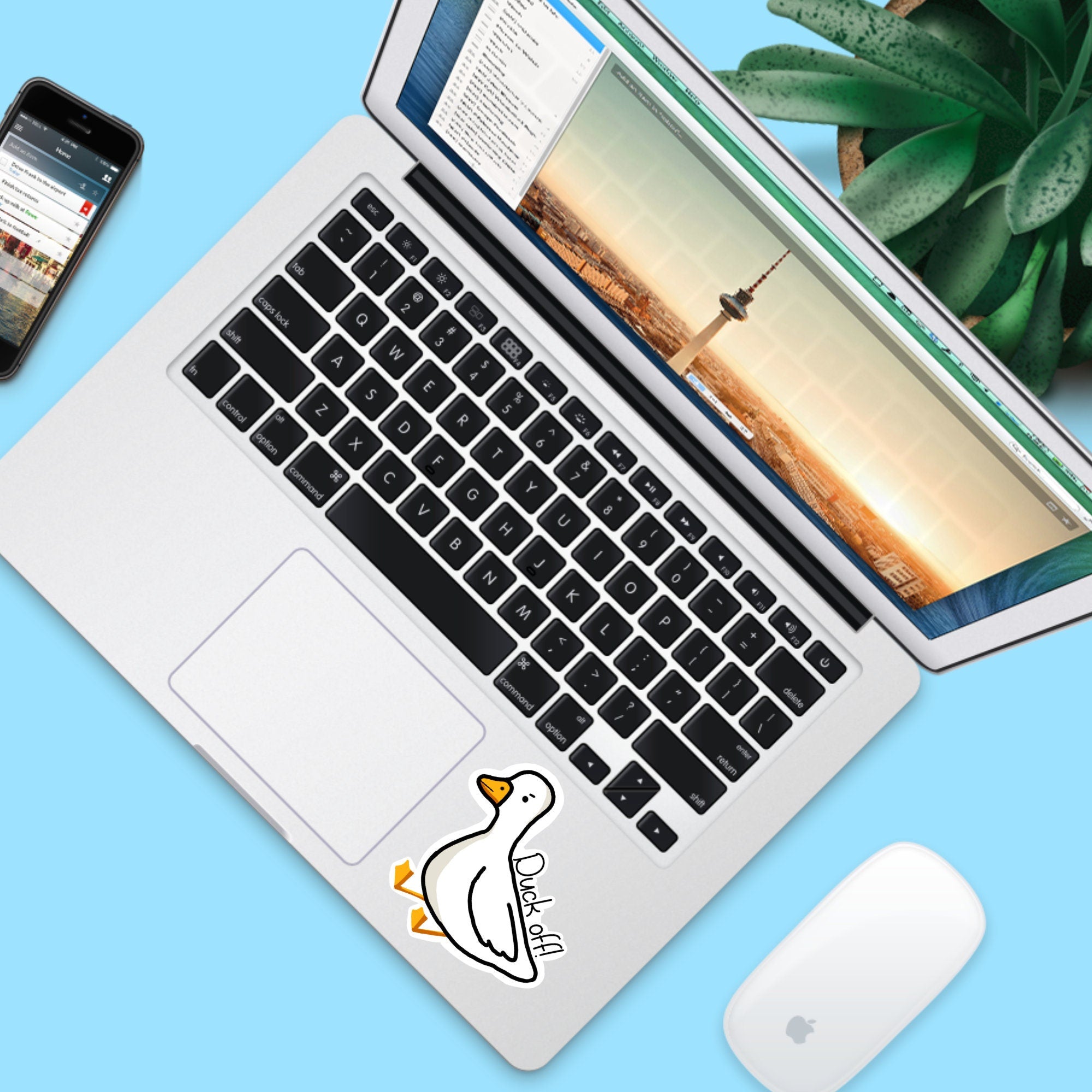 Duck off, Duck Sticker, Funny Meme Sticker, Autocorrect Error, Waterproof Stickers, Quote Sticker "Duck off"  Sticker, Bumper Sticker