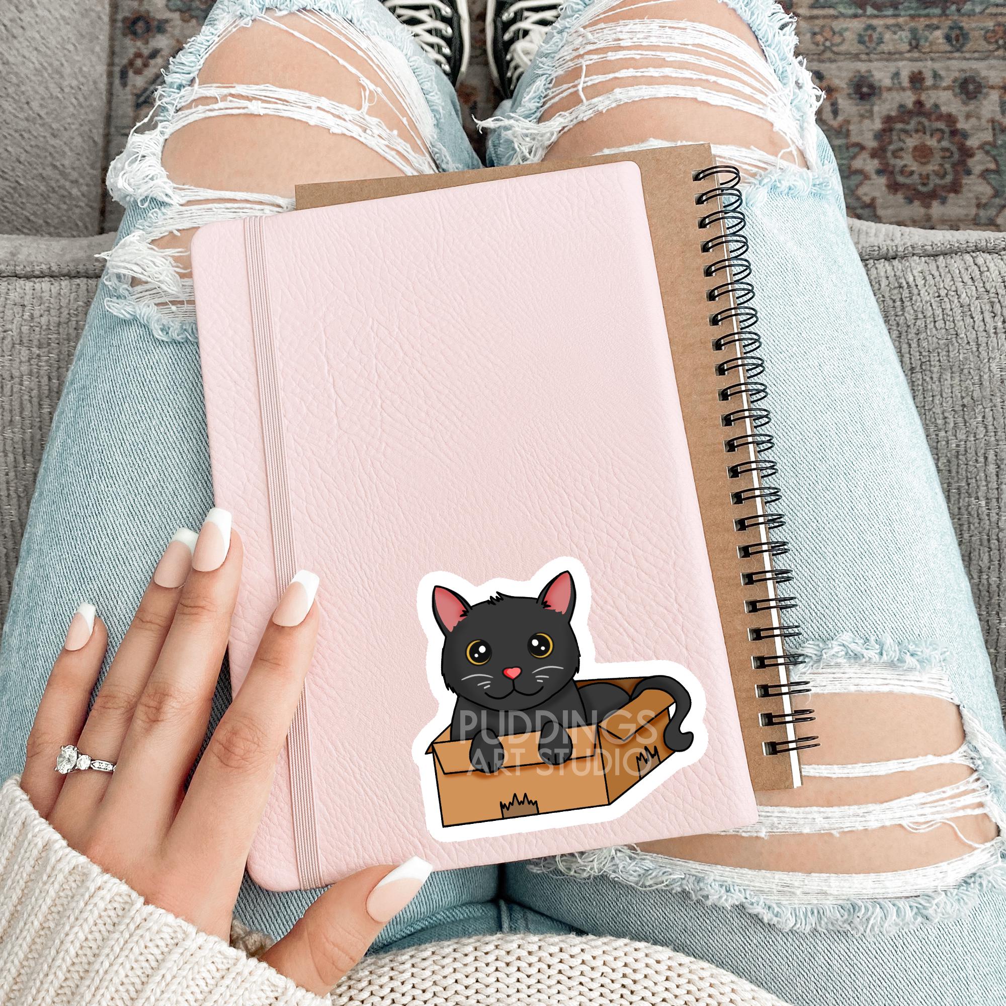 Cat in a Box Sticker