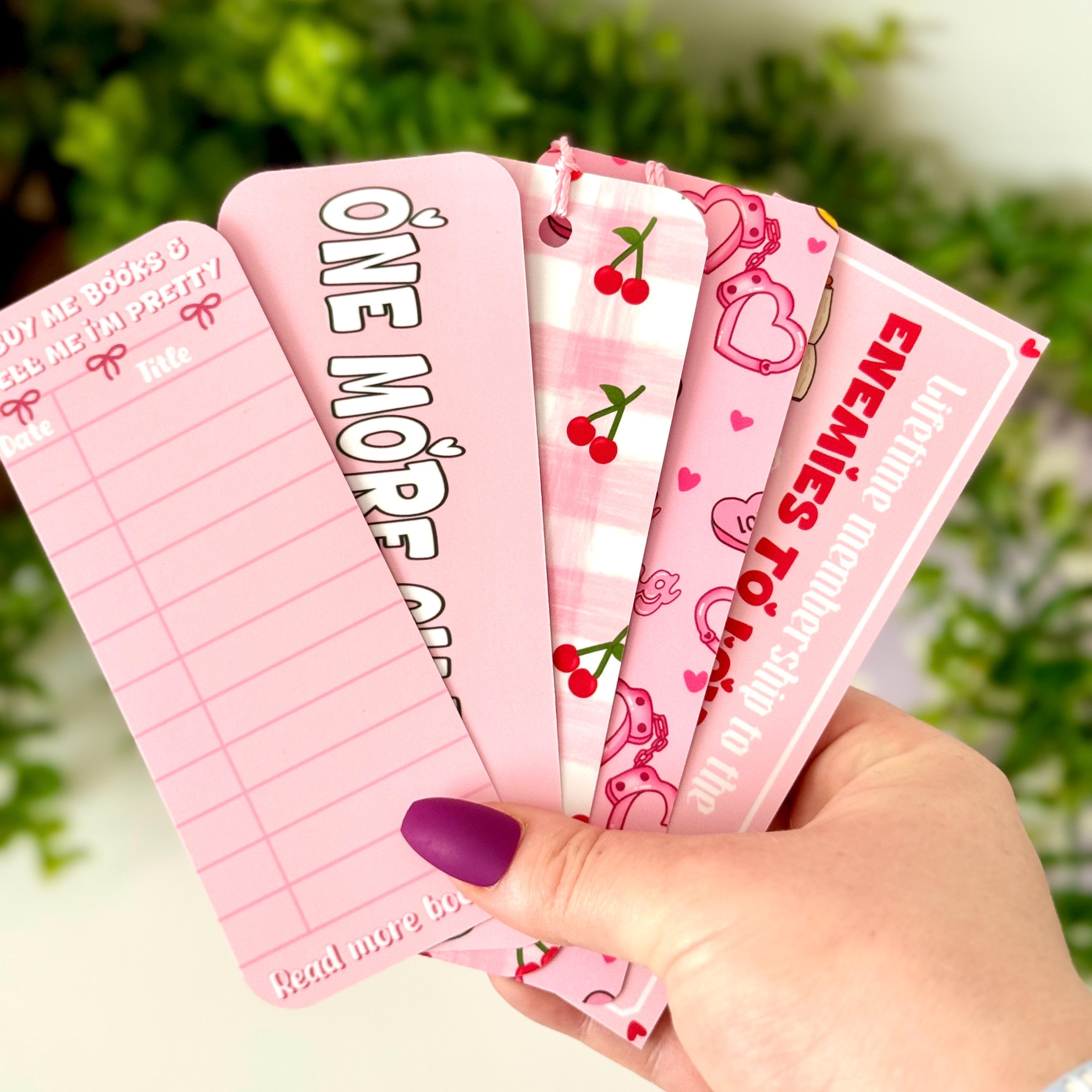 Pink Spicy Bookmark Collection Matte Bookmarks