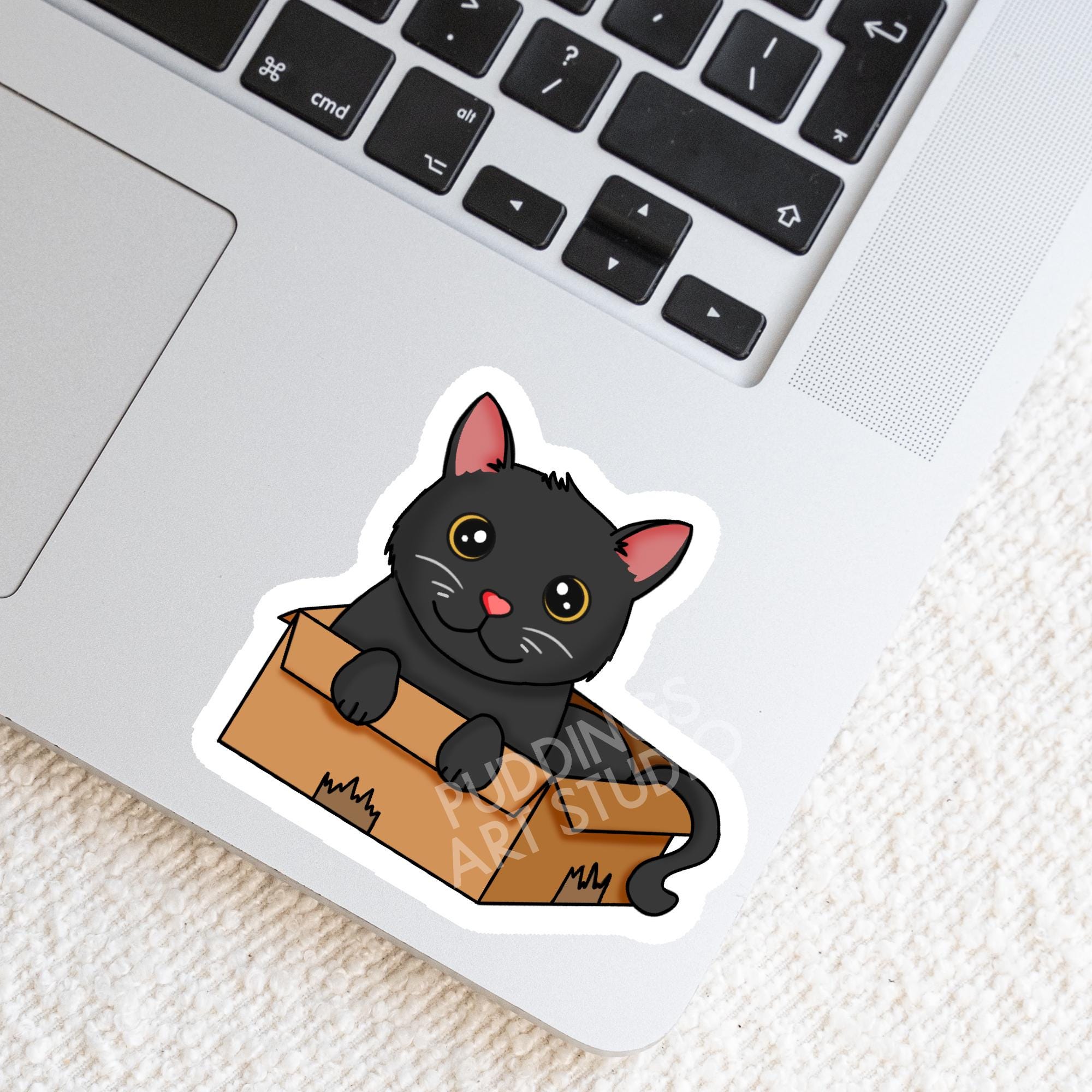 Cat in a Box Sticker