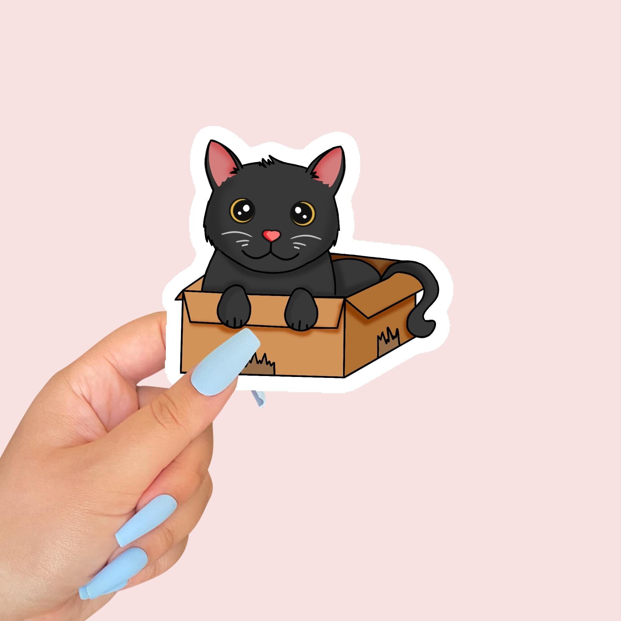 Cat in a Box Sticker