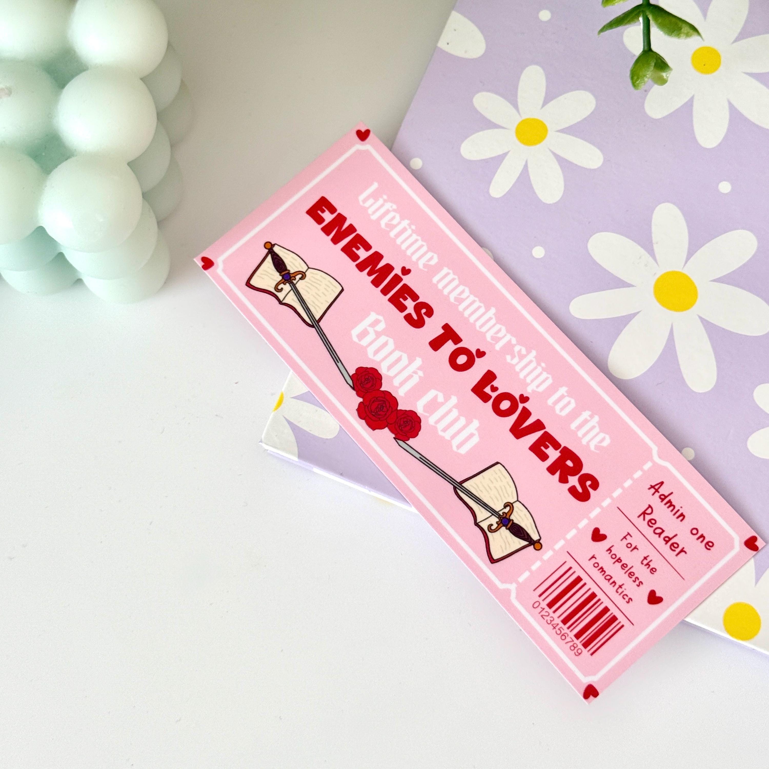 Pink Enemies to Lovers Book Club Matte Bookmark