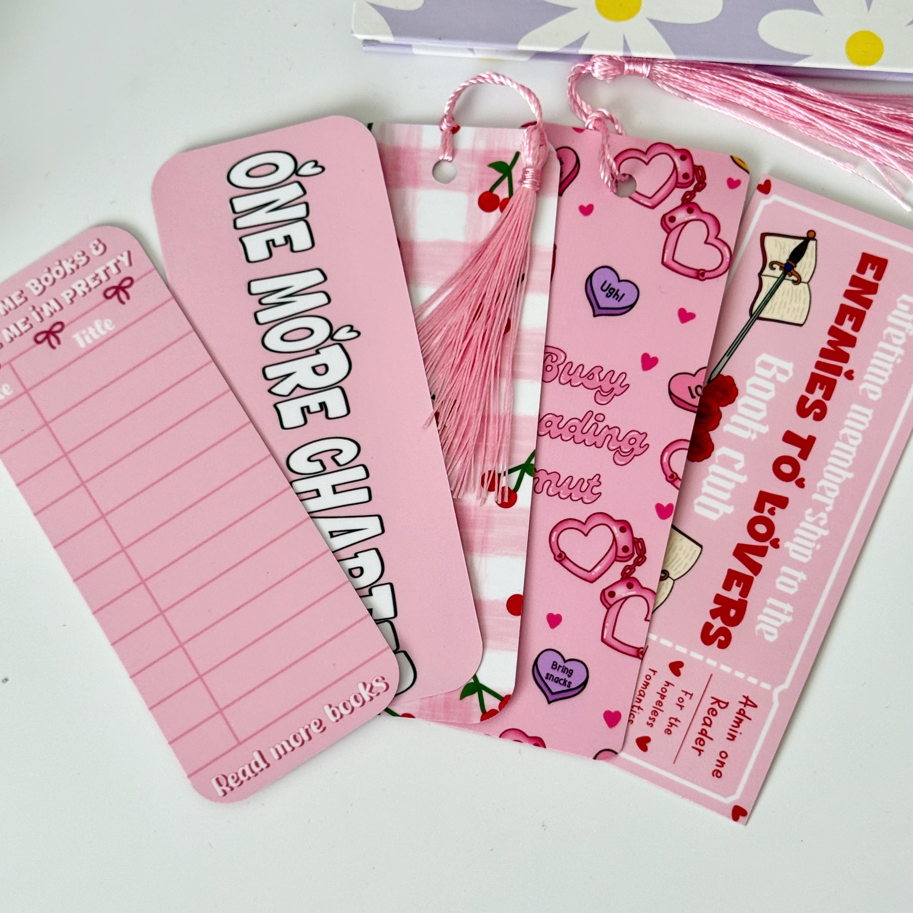 Pink Spicy Bookmark Collection Matte Bookmarks