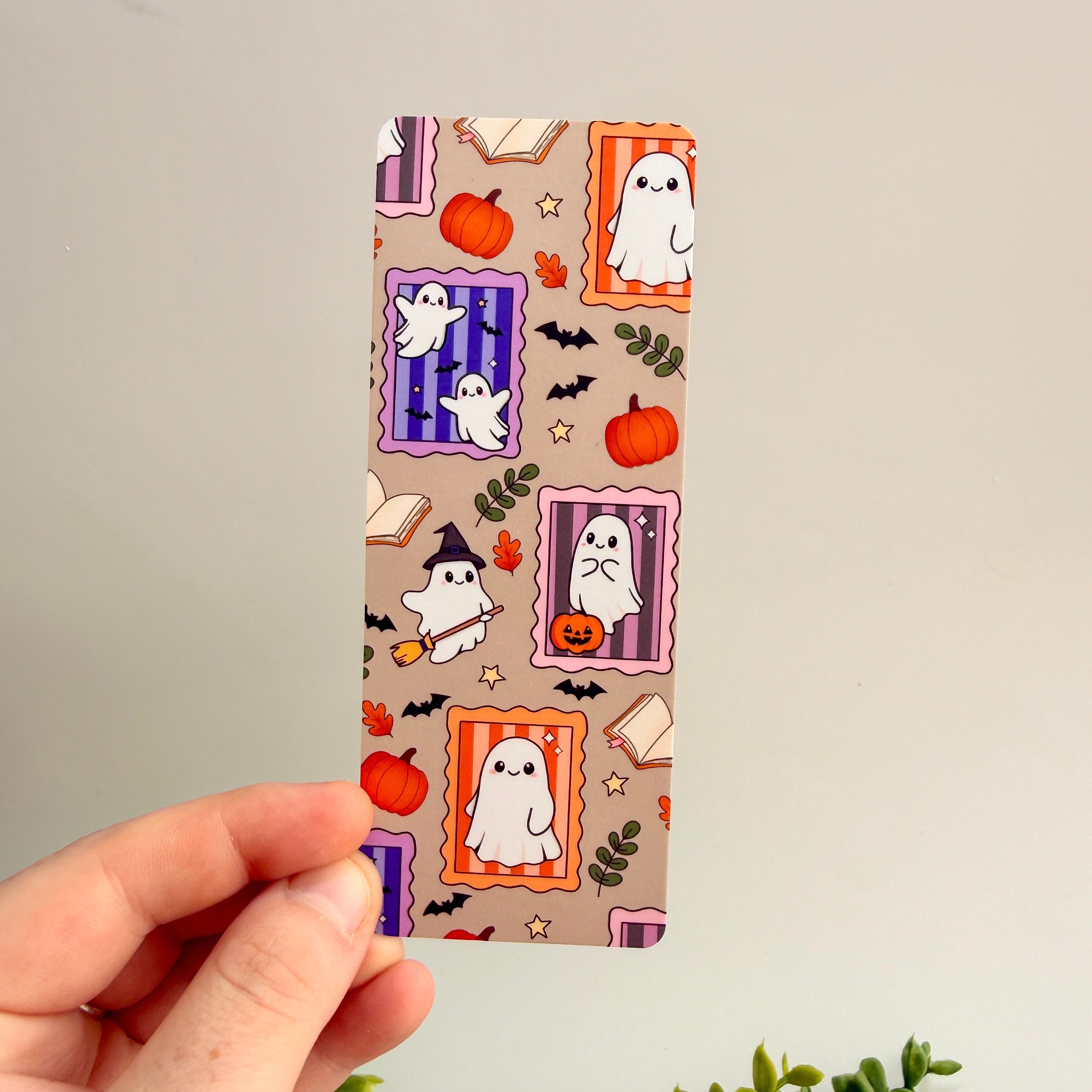 Spooky Ghosty Matte Laminated Bookmark Collection, Set of 5