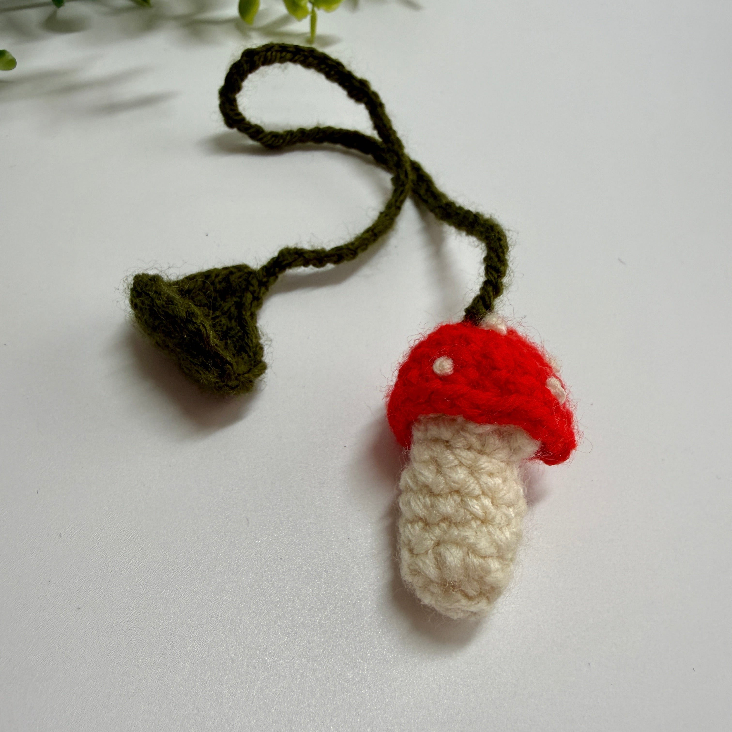 Handmade Cottage core Mushroom Crochet Bookmark