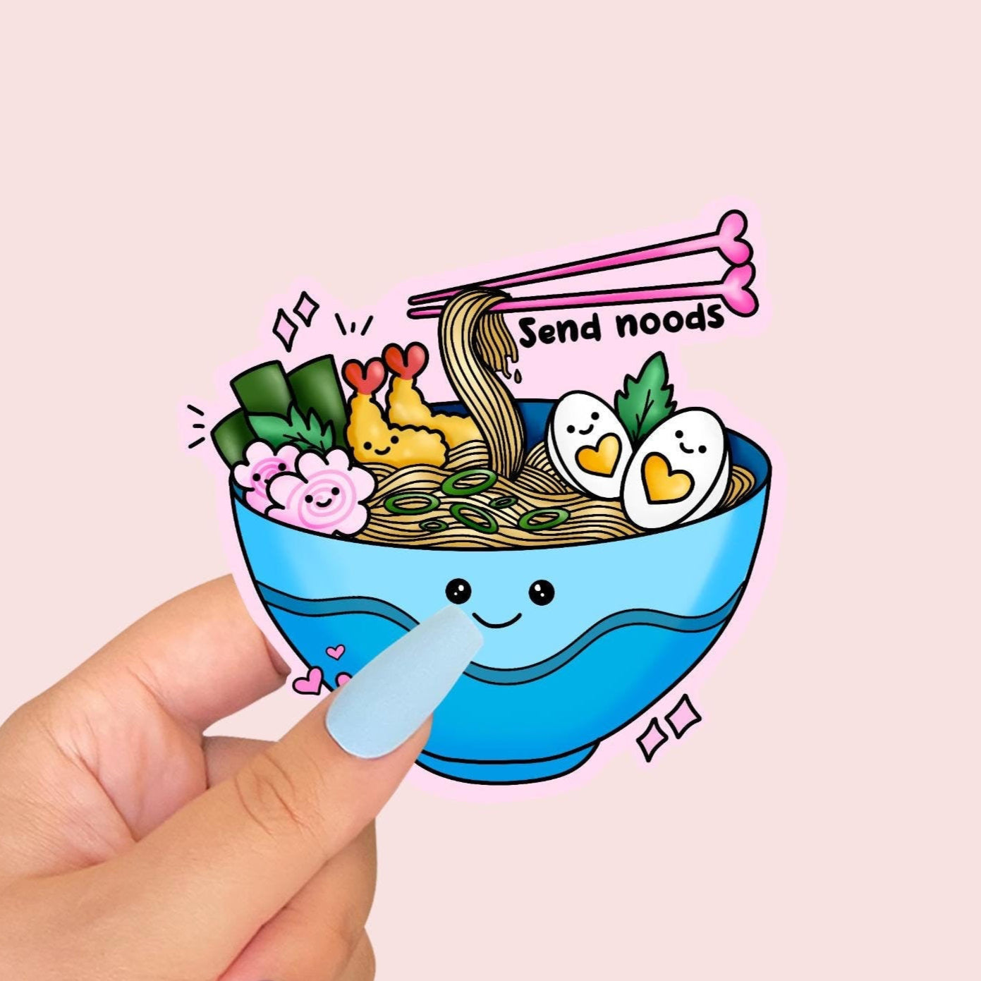 Ramen 'Send Noods' Funny Vinyl Sticker