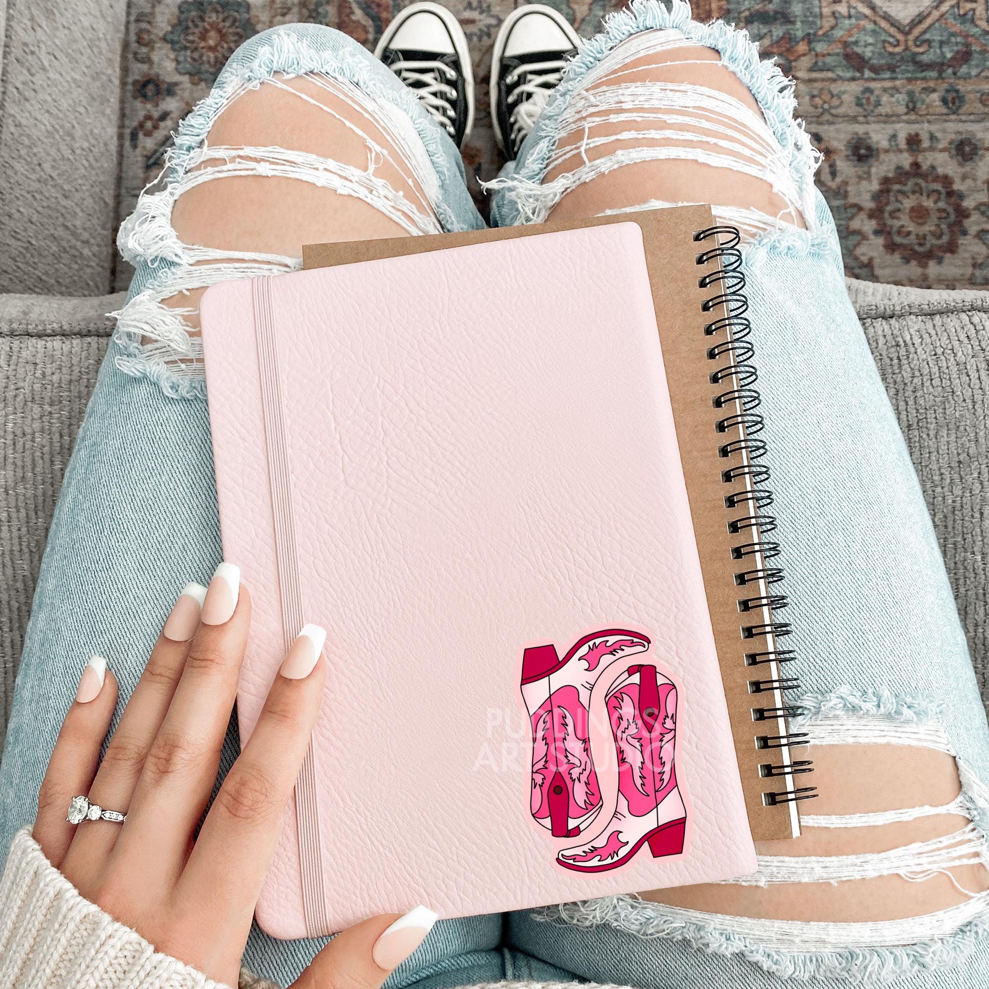 Pink Yeehaw Cowgirl Boots Sticker