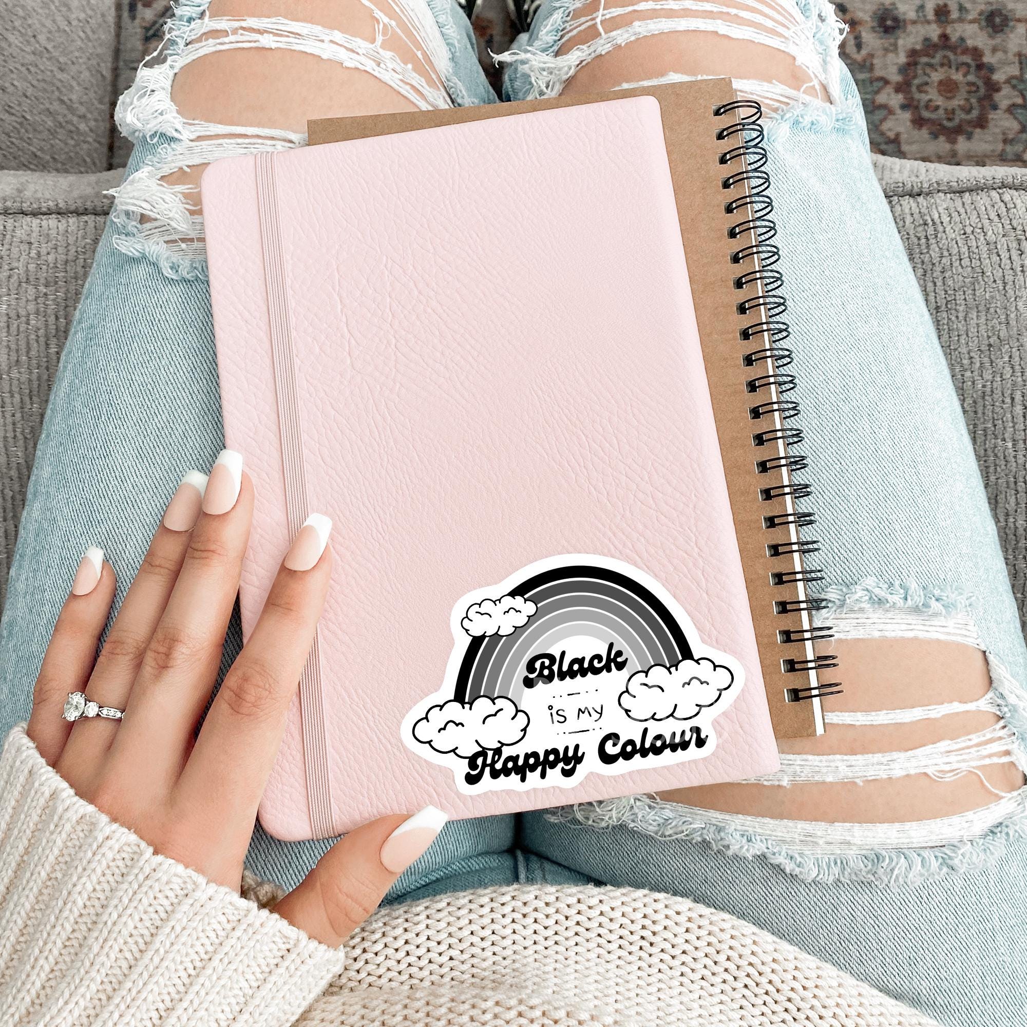 Black is my Happy Colour Sticker