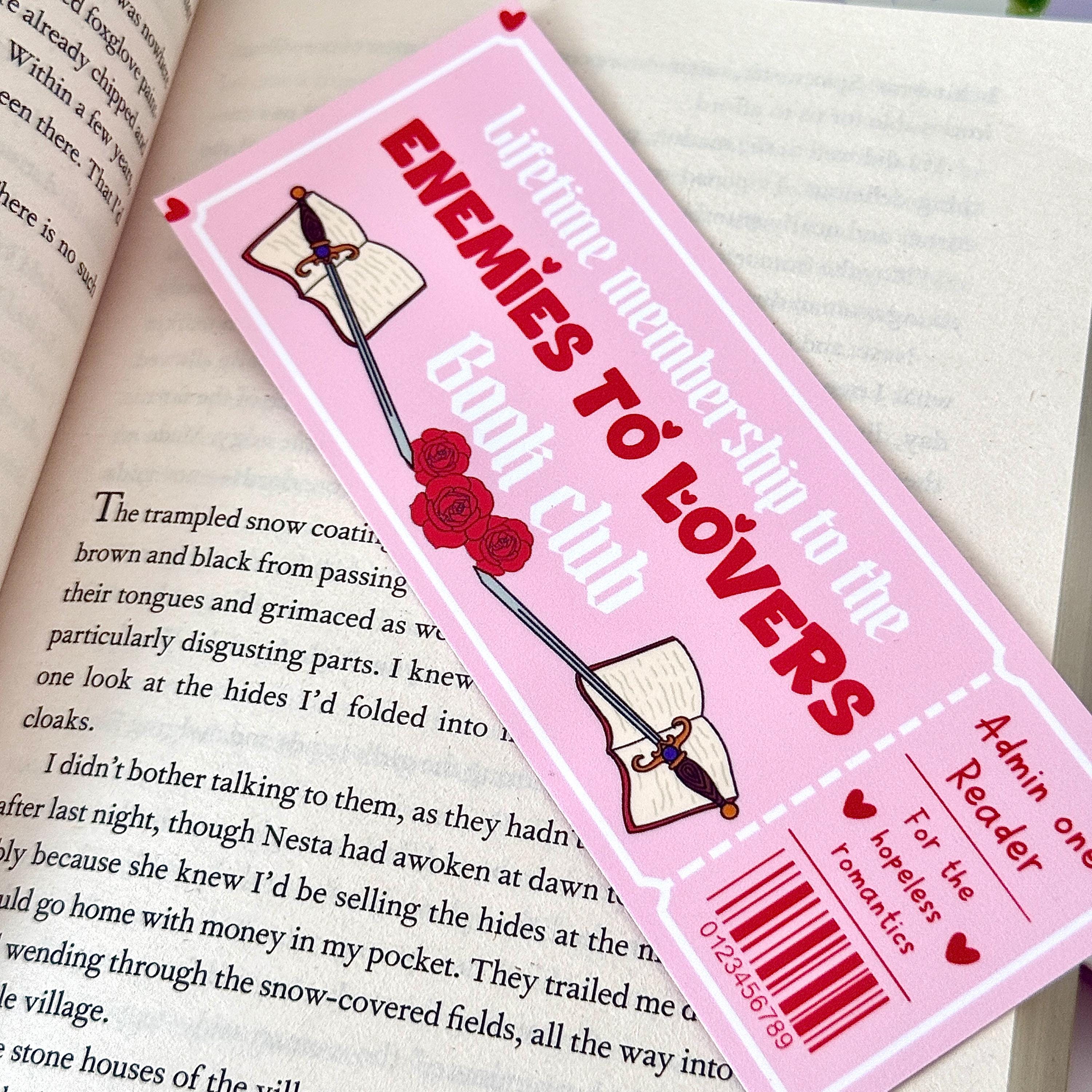 Pink Enemies to Lovers Book Club Matte Bookmark