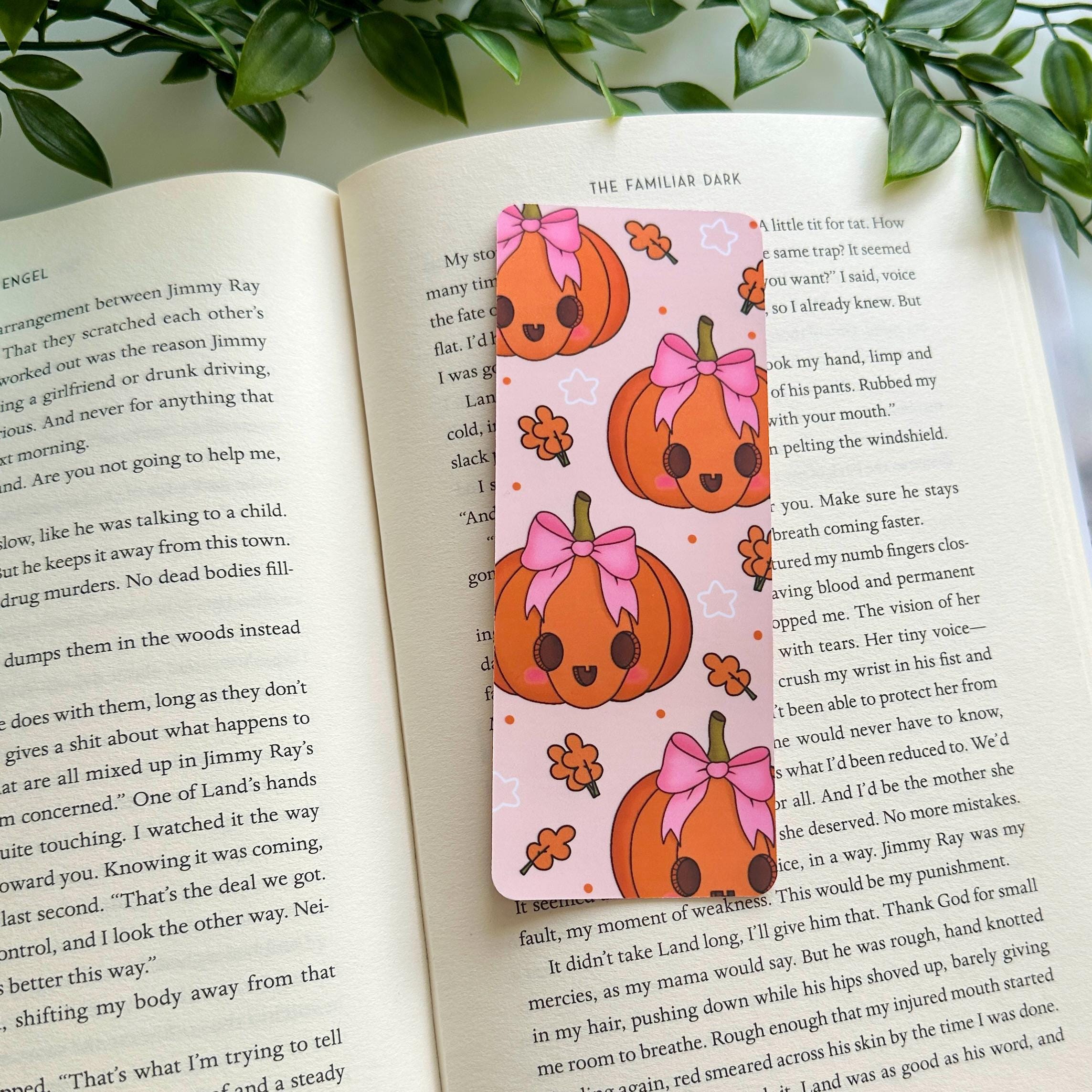 Cute Pumpkin with Bow Matte Bookmark