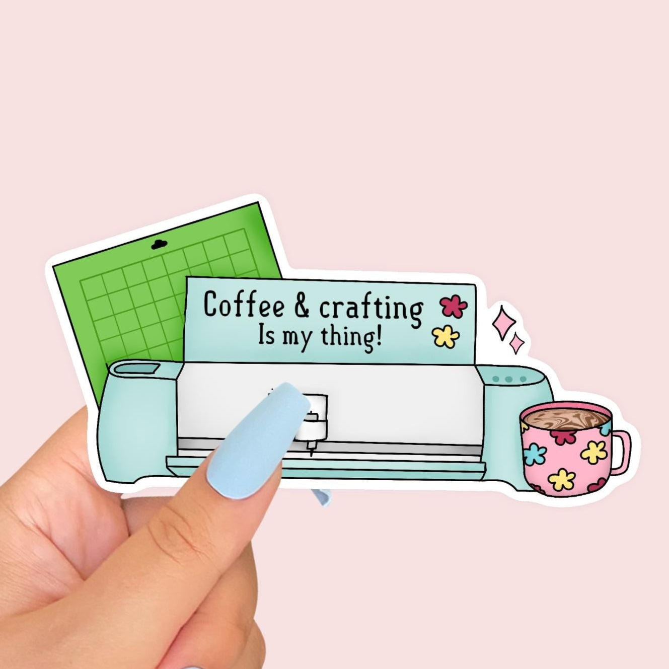 Coffee & Crafting is my Thing Sticker